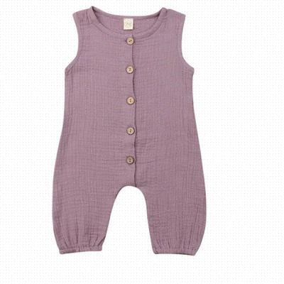 Baby Romper Kids Girls Boys Jumpsuit Solid Clothes Sleepwear