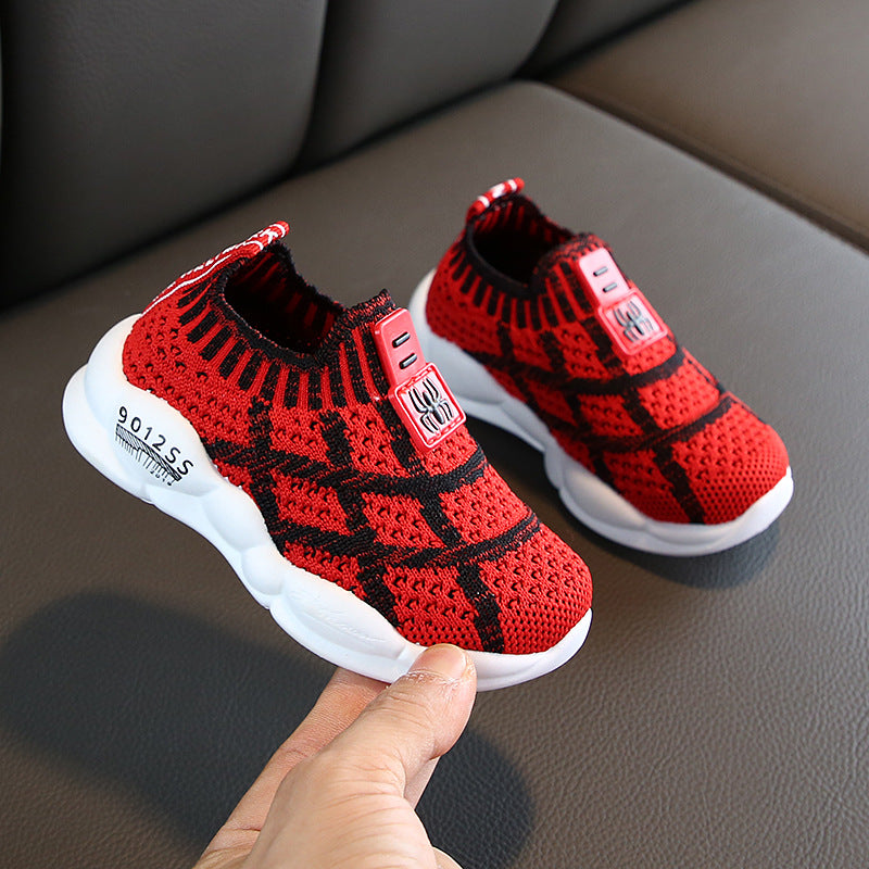 Mesh Sneakers Korean Style Boys And Girls Fly-knit Casual Shoes