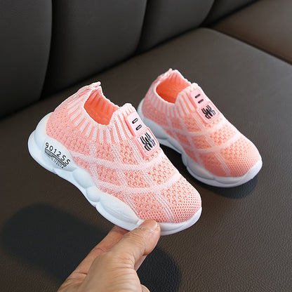 Mesh Sneakers Korean Style Boys And Girls Fly-knit Casual Shoes