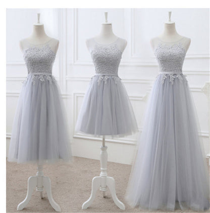 Short Sisters Group Bridesmaid Dress Long Evening Dress