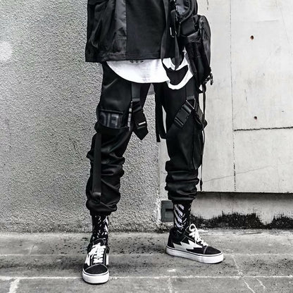 Functional Overalls Dark Functional Pants Paratrooper Pants Hip-Hop All-Match Casual Pants Men - Glamour Gale