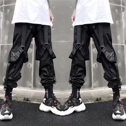 Functional Overalls Dark Functional Pants Paratrooper Pants Hip-Hop All-Match Casual Pants Men - Glamour Gale