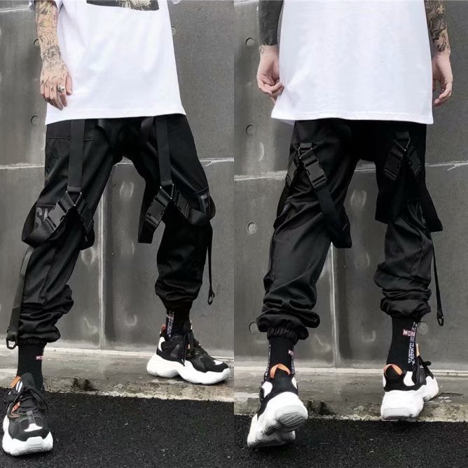 Functional Overalls Dark Functional Pants Paratrooper Pants Hip-Hop All-Match Casual Pants Men - Glamour Gale