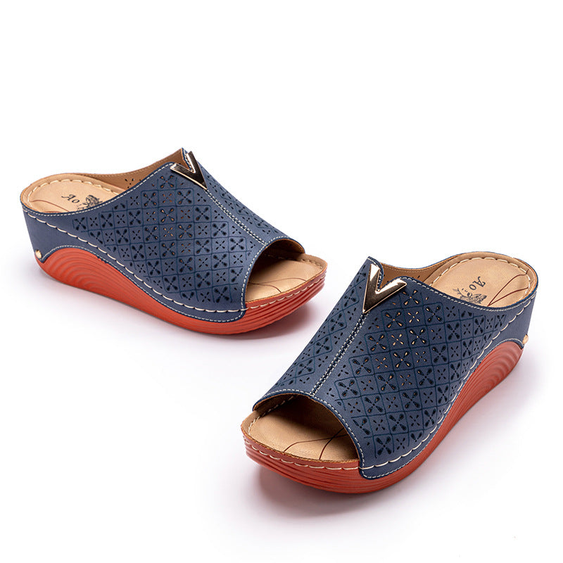 New Large Size Wedge Heel Slippers Women Platform Women Sandals