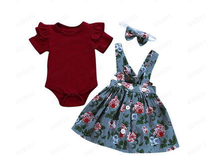 Clothing girl Baby Girls Kids Skirt Romper Clothes