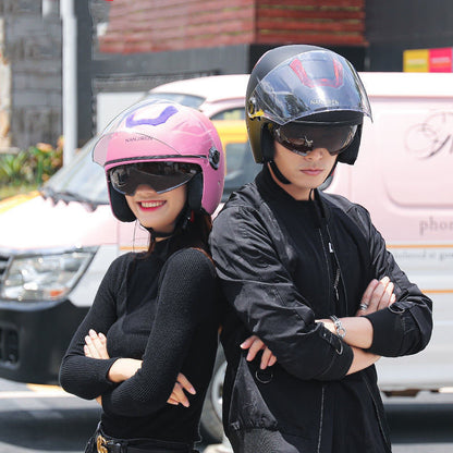 Two-Mirror Electric Bicycle Helmet Men And Women