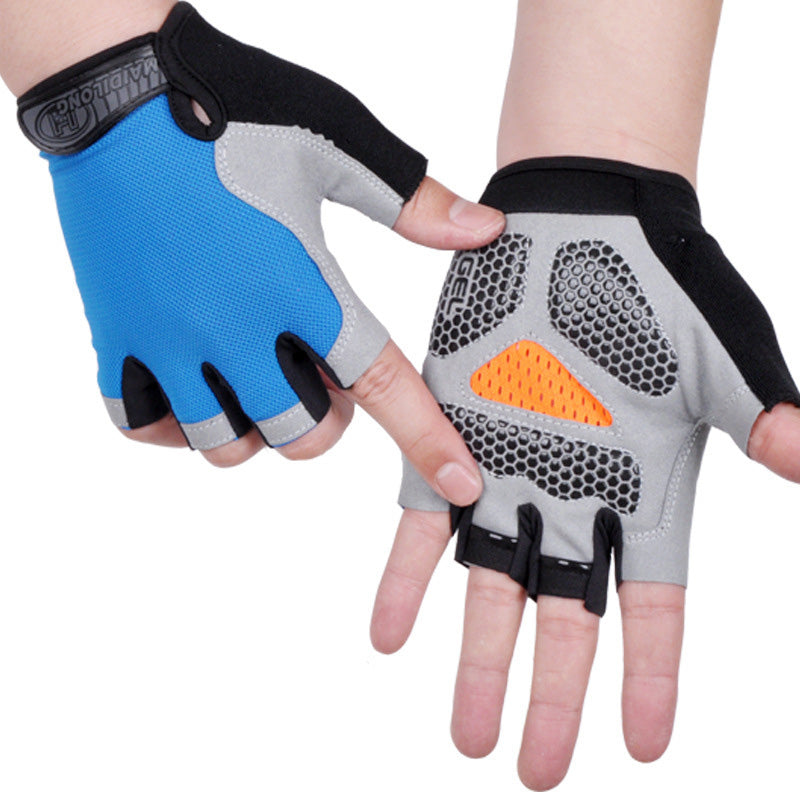 HOT Cycling Anti-slip Anti-sweat Men Women Half Finger Gloves