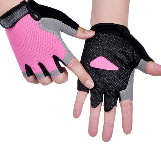 HOT Cycling Anti-slip Anti-sweat Men Women Half Finger Gloves