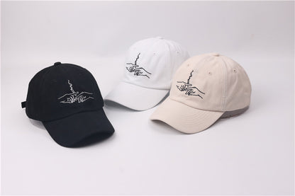 Baseball Cap Men And Women Creative Embroidery Sunshade Cap Hat Tide