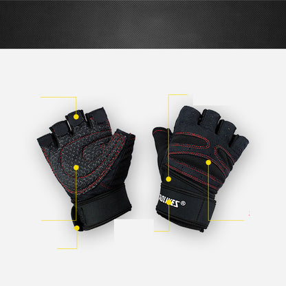 Fitness Gloves Men And Women Exercise Equipment Dumbbell Exercise Weightlifting Half-Finger Gloves Training Gym Breathable Non-Slip