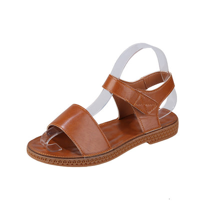 Low-heel Square Heel Velcro Beach Shoes