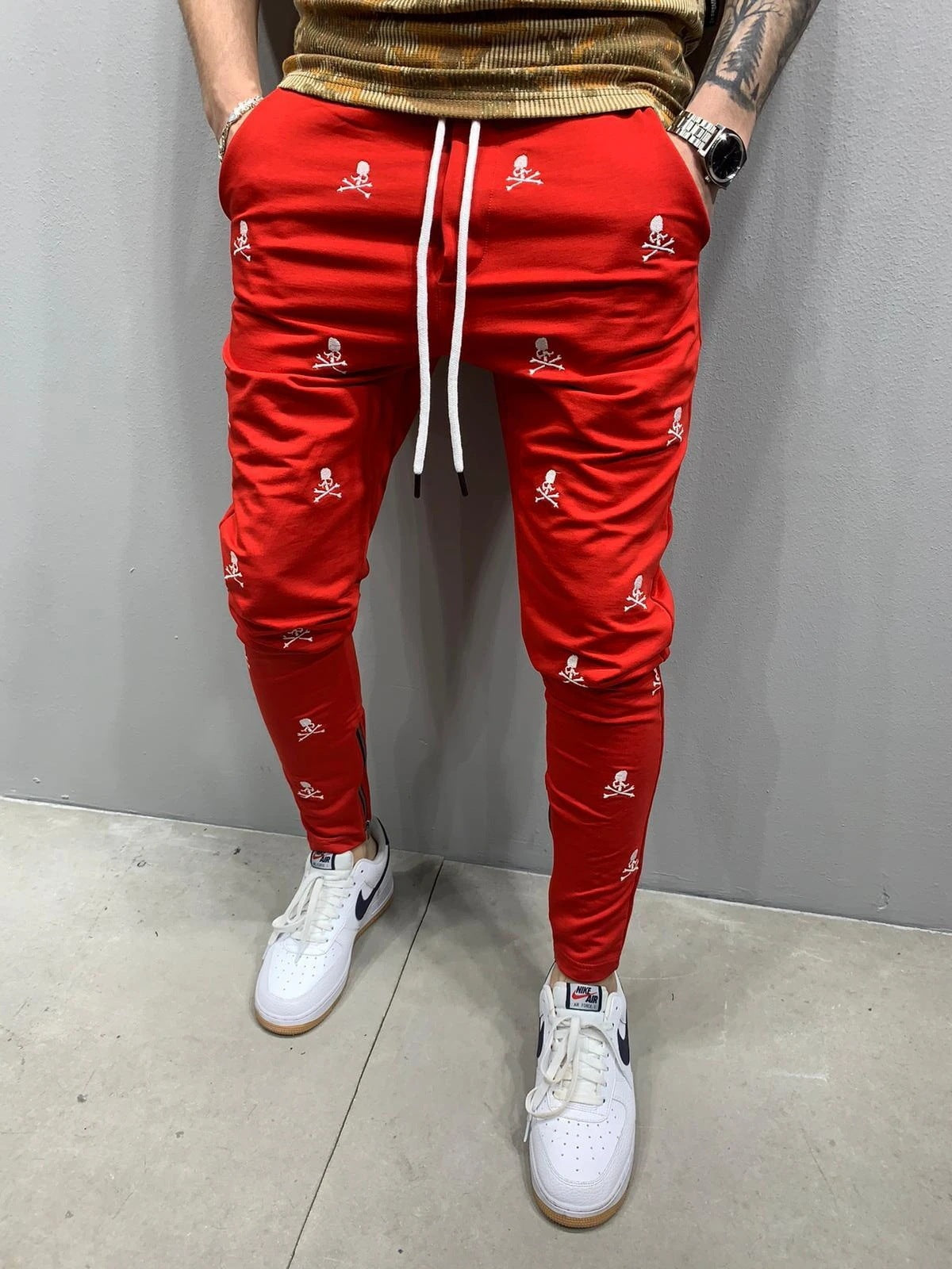 Men's Fitness Sweatpants Hit Color Hip Hop