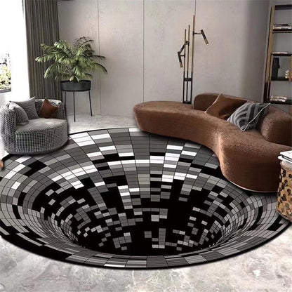 3D Vortex Illusion Carpet Optical Carpet Floor Mat Ma