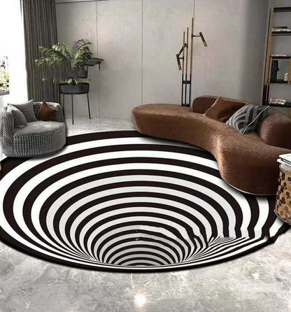 3D Vortex Illusion Carpet Optical Carpet Floor Mat Ma