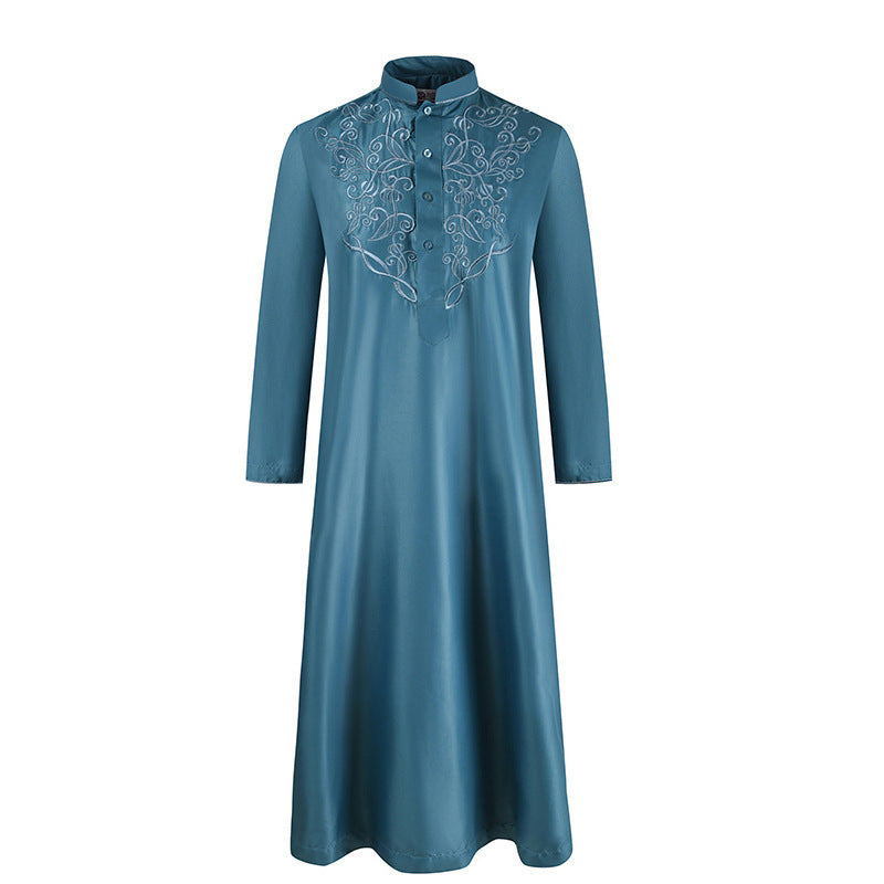 Spring And Summer Men'S Robe, Middle Eastern Muslim Long-Sleeved Robe