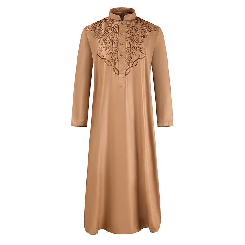 Spring And Summer Men'S Robe, Middle Eastern Muslim Long-Sleeved Robe