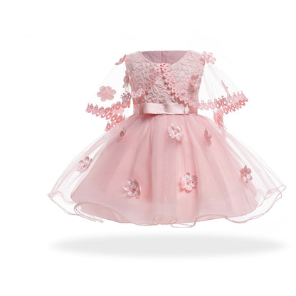 Girls Elegant Wedding Princess Dress Kids Party Formal Dress - Glamour Gale