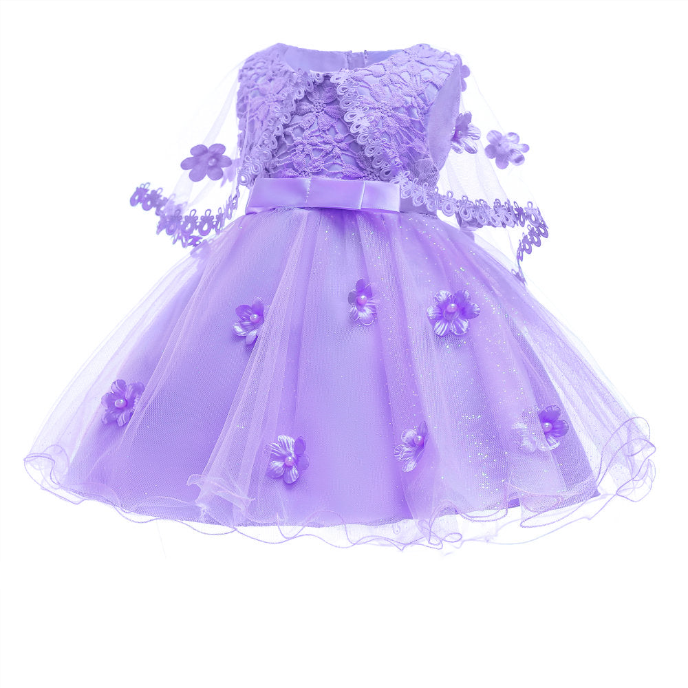 Girls Elegant Wedding Princess Dress Kids Party Formal Dress - Glamour Gale