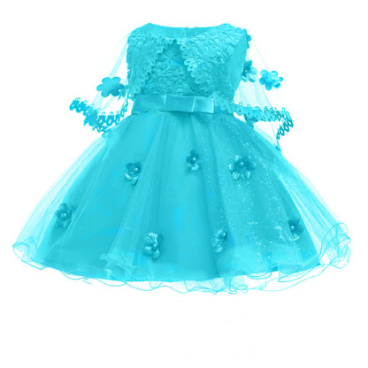 Girls Elegant Wedding Princess Dress Kids Party Formal Dress - Glamour Gale