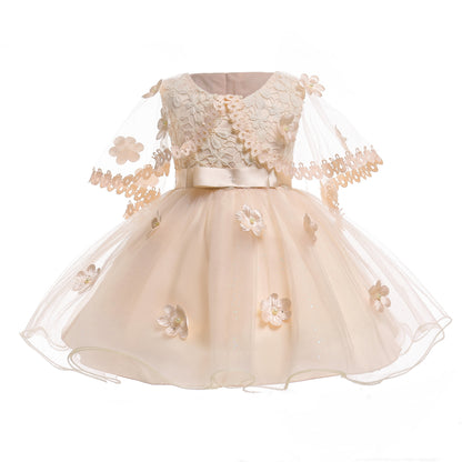 Girls Elegant Wedding Princess Dress Kids Party Formal Dress - Glamour Gale