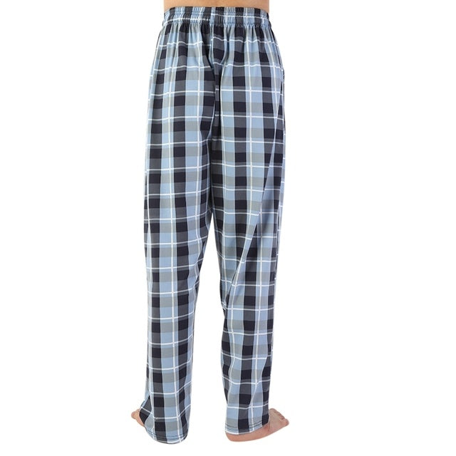 Men's Check Cotton Sleep Bottoms