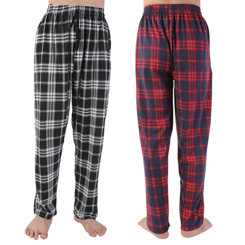 Men's Check Cotton Sleep Bottoms