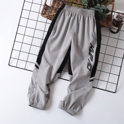 Boys" pants spring and summer thin Zhongda children"s Korean splicing Leggings fast drying children"s anti mosquito pants