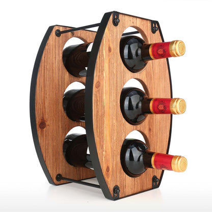 Metal Decoration Crafts Detachable Three-Hole Wine Rack Wrought Iron Wine Rack