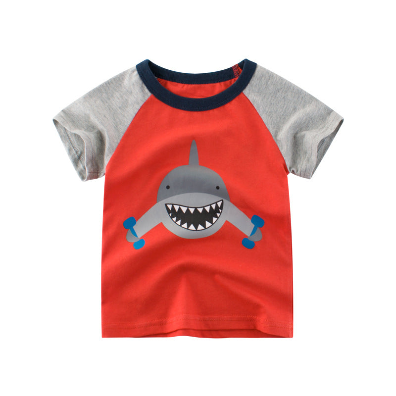 Summer Men's Clothing Children's Short-sleeved T-shirt