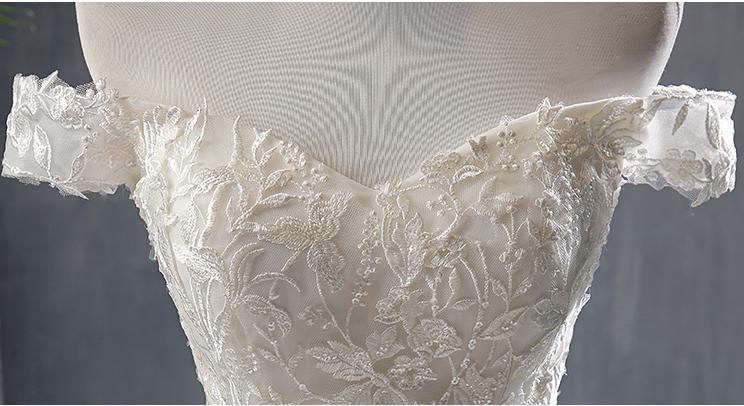 Mermaid light wedding dress lace tail skirt