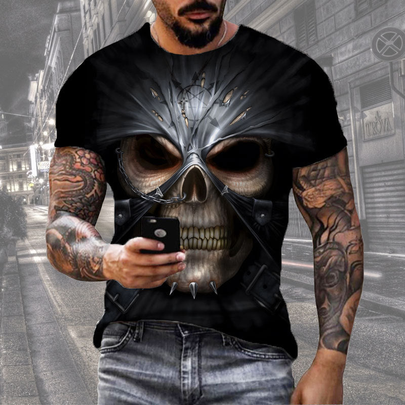 Men's Digital Print Street Sports Short Sleeve T-Shirt