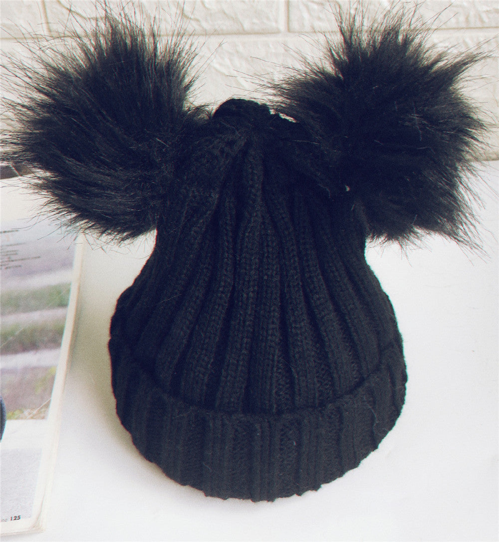 Children's knitted wool cap