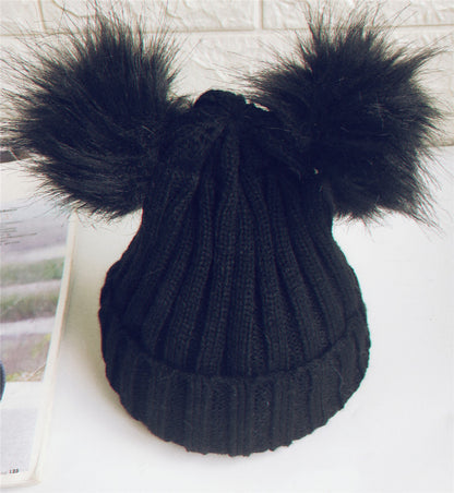 Children's knitted wool cap