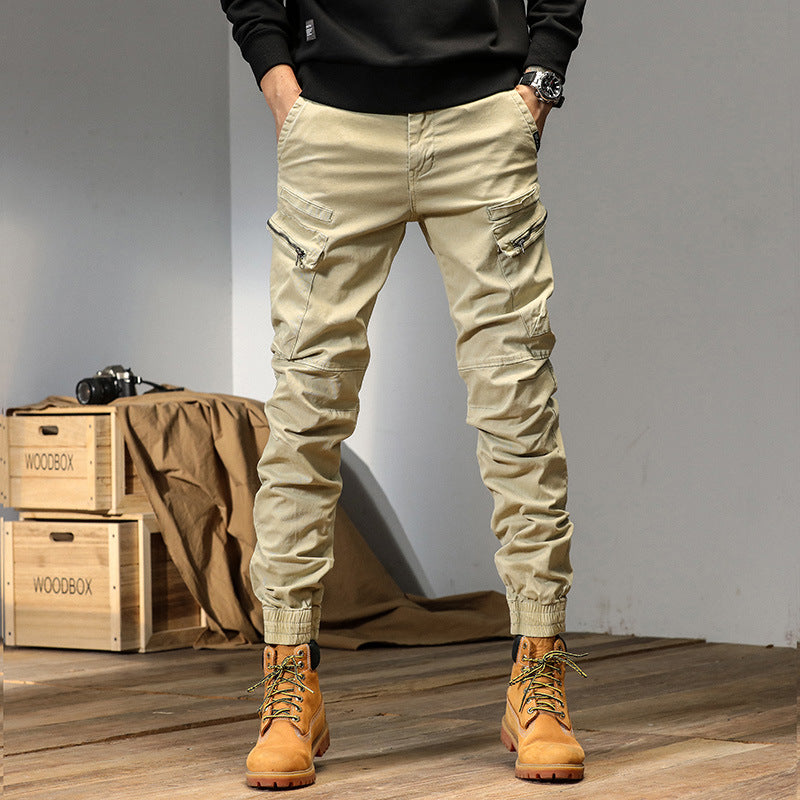 Overalls Men's Autumn New High Street All-match Japanese Ankle-tied Loose Trousers - Glamour Gale