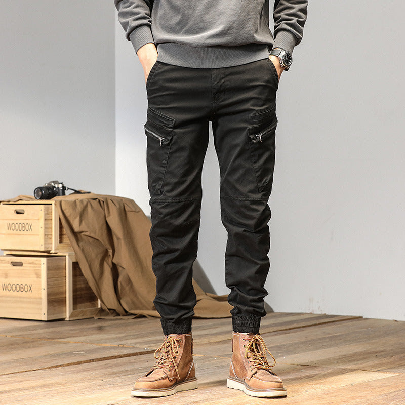 Overalls Men's Autumn New High Street All-match Japanese Ankle-tied Loose Trousers - Glamour Gale