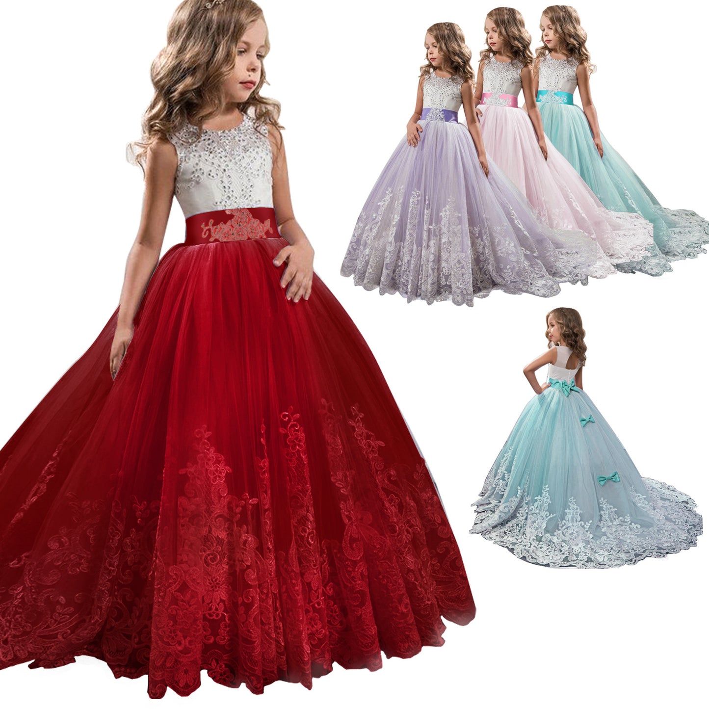 Girl Dress Princess Wedding Dress Children