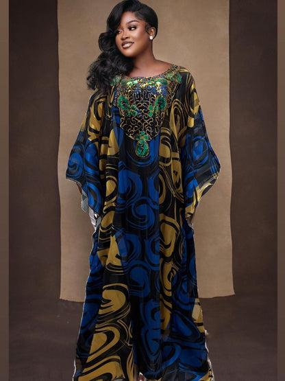 Fashion Printed Robe Dress Women - Glamour Gale