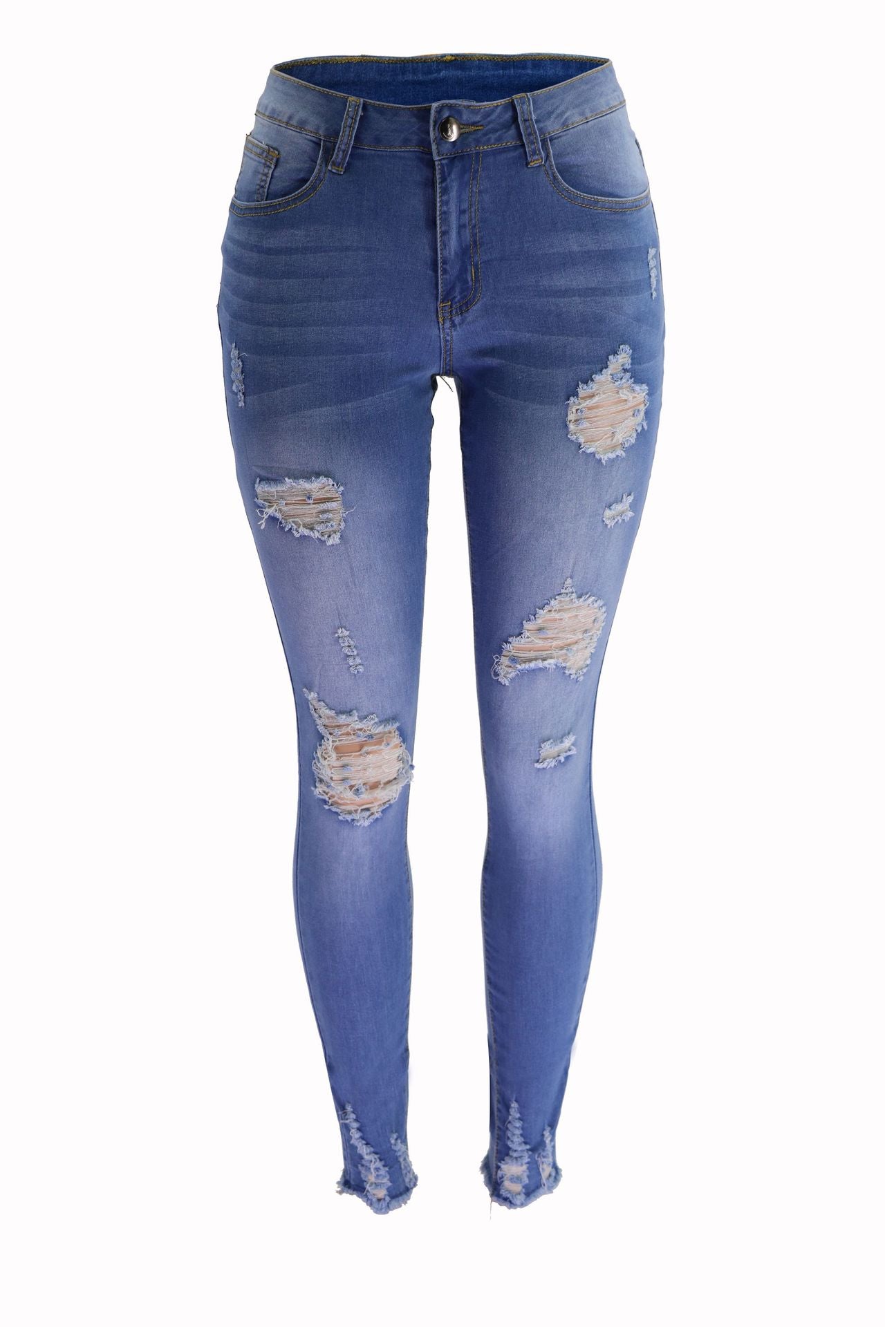 Women's Ripped Jeans Slim Fit Skinny