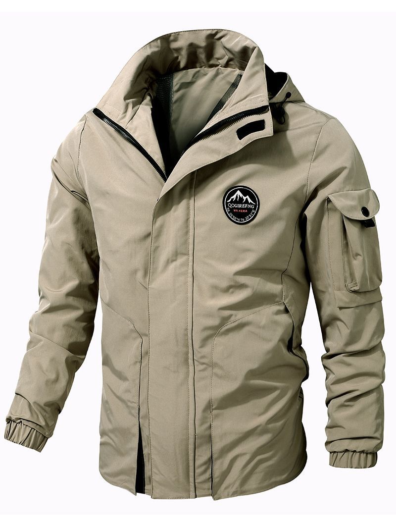 Plus Size Coat Men's Hooded Jacket Outdoor Mountaineering Leisure - Glamour Gale