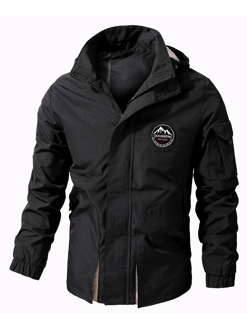 Plus Size Coat Men's Hooded Jacket Outdoor Mountaineering Leisure - Glamour Gale