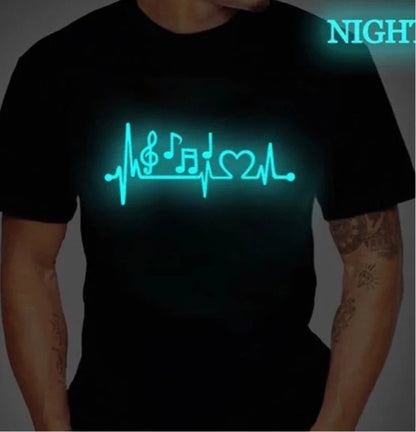 Luminous Music Symbol T-shirt For Men