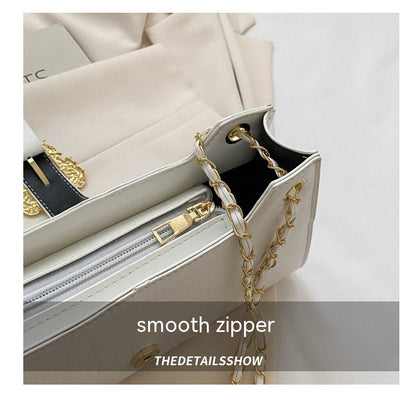 Women's Fashion Simple Chain Fashion Bag Shoulder Bag Casual Trend Crossbody Small Square Bag