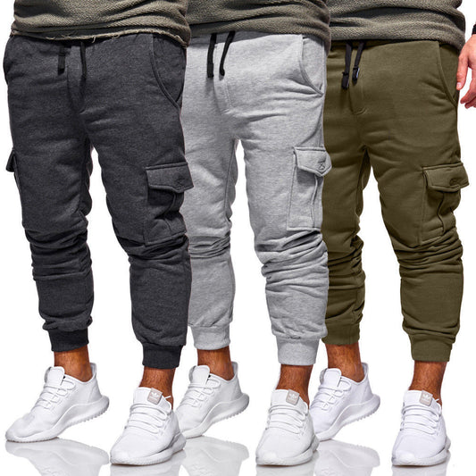 Men's casual pants with side pockets