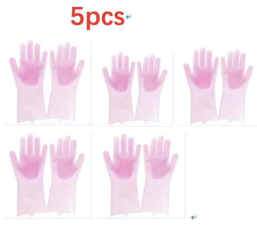 Silicone dishwashing gloves pet brush gloves