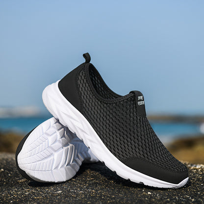 Outdoor New Couple Casual Men's Mesh Shoes Soft Sole Lightweight Breathable Running Shoes Sneakers