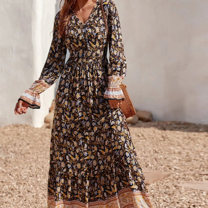 Fall New Fake Beach Long Bohemian Dress