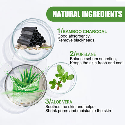 EELHOE - Bamboo Charcoal Blackhead Removal Rip-Off Mask Moisturizing Blackhead Removal Acne Pore Shrinking Oil Control Mud Mask