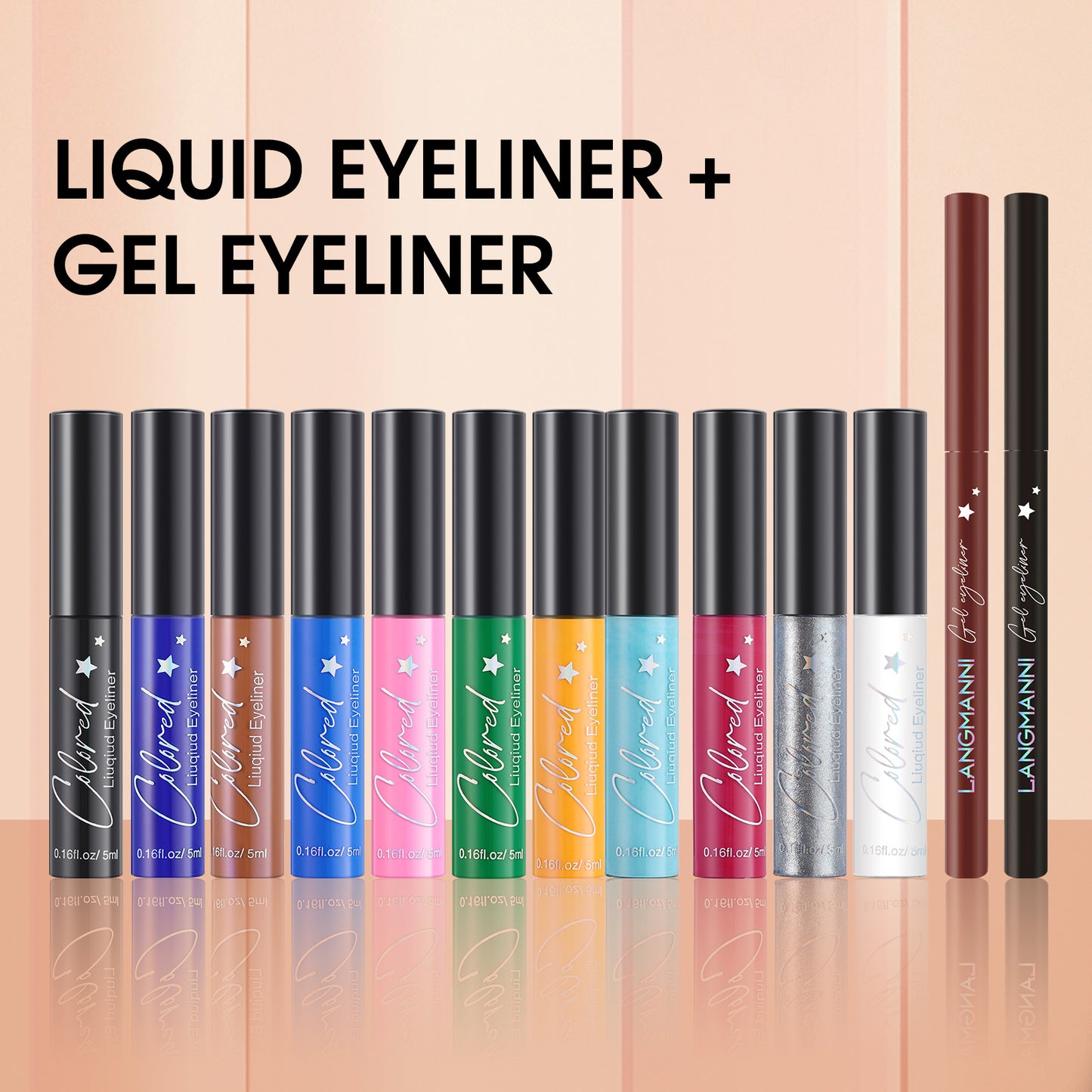 LANGMANNI - Make-up Eyeliner Liquid  And Gel Pen Combination Set