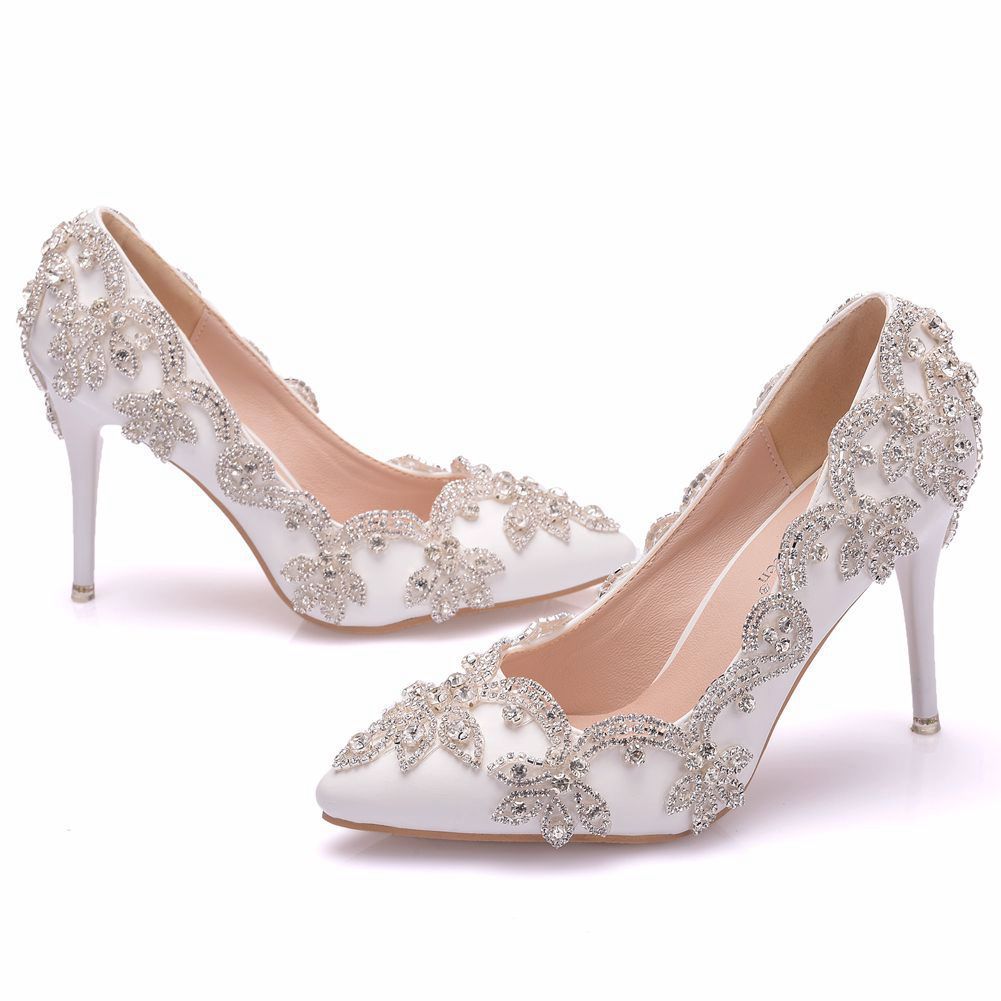 Rhinestone High Heel Shoes Women