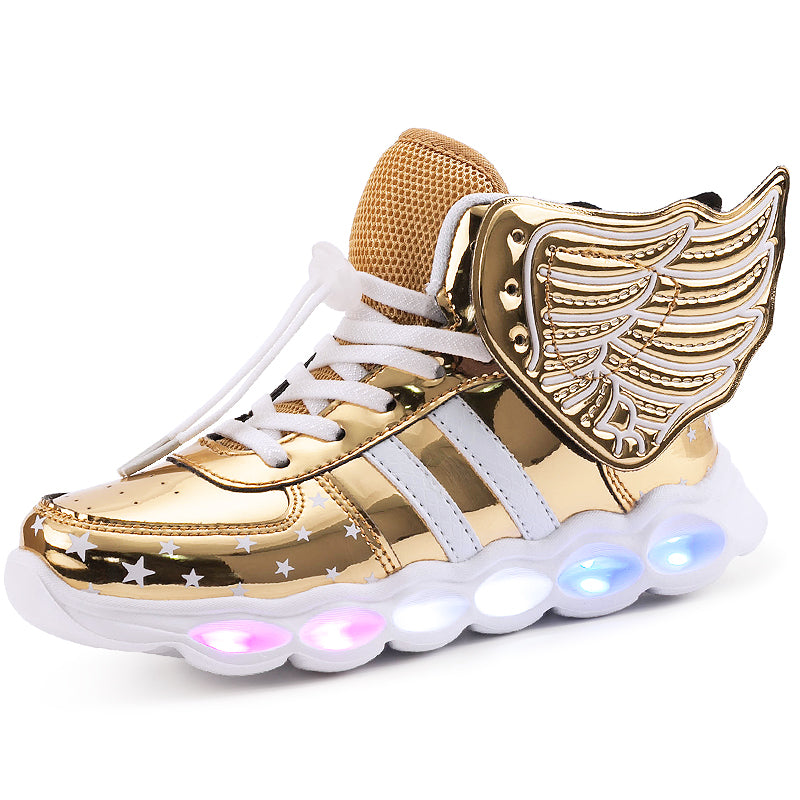 Rechargeable wings glitter sneakers